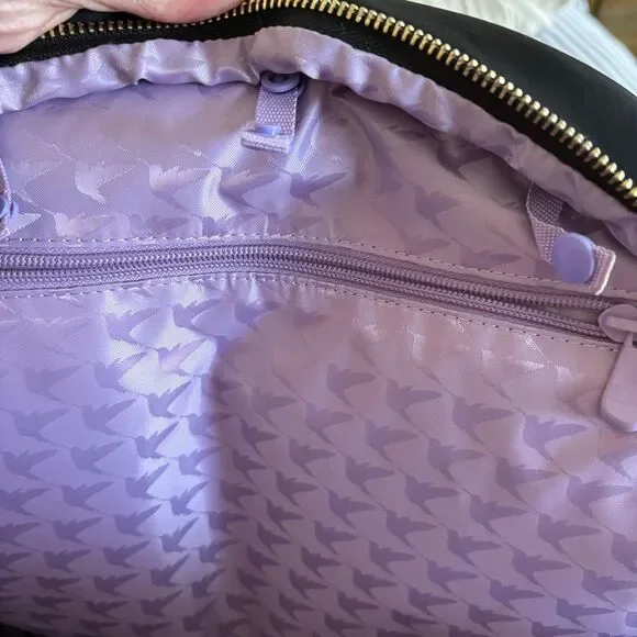 Lo & Sons Rowledge Backpack Lavender Interior Gold Hardware - Picture 3 of 10